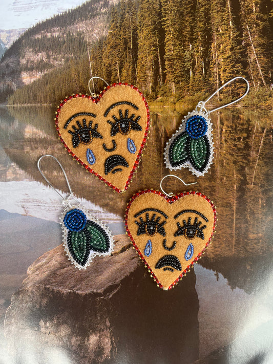 Custom Crying Hearts Earrings