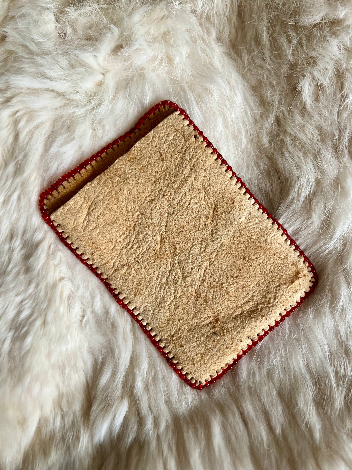 Sweet Cherry Moose Hide Card Holder