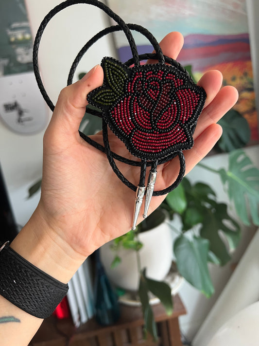 Custom Red Rose Bolo