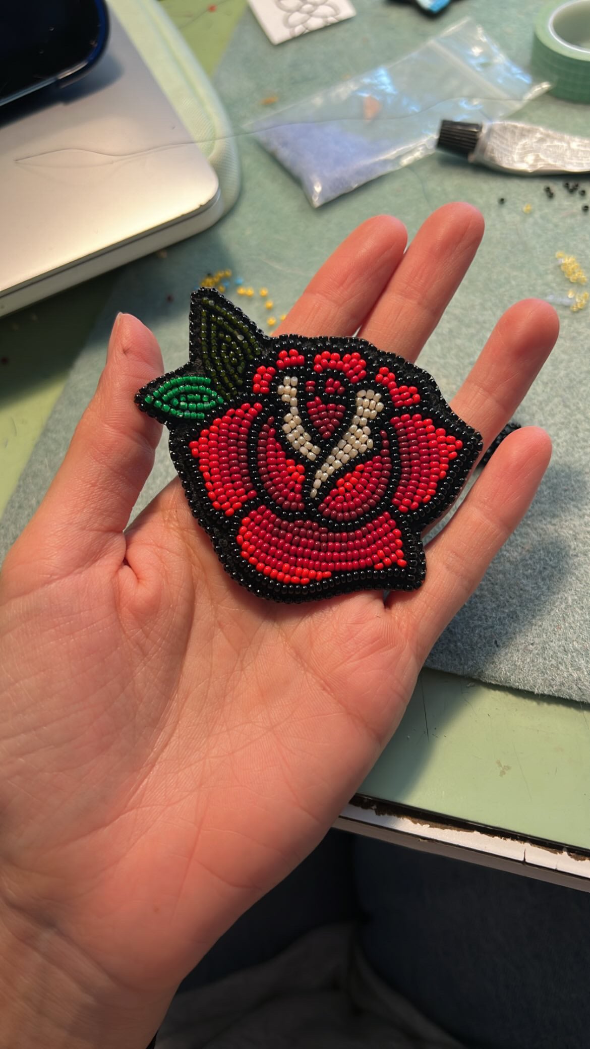 Custom Red Rose Bolo