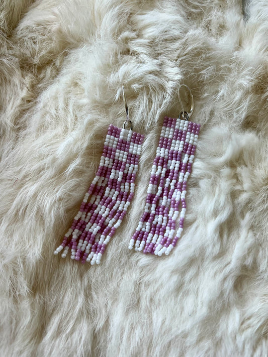 Lilac Checkered Fringe