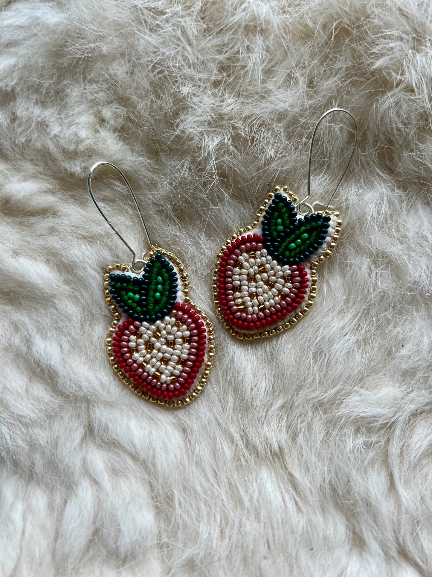 Rose Gold Strawberry Earrings