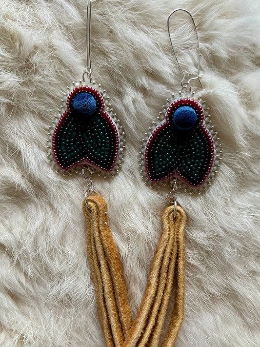 Tufted Blueberry Earrings