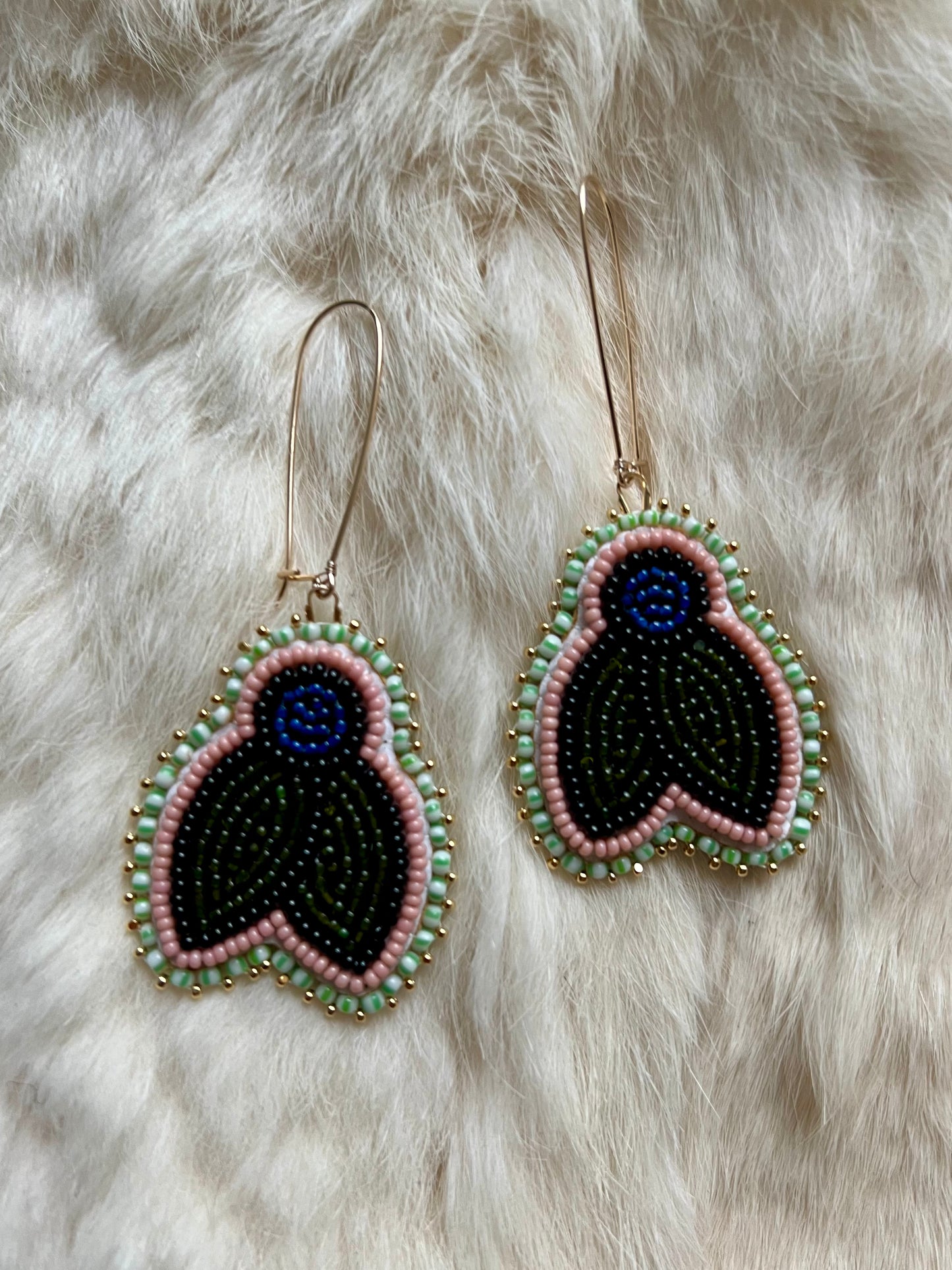 Beaded Blueberry Earrings