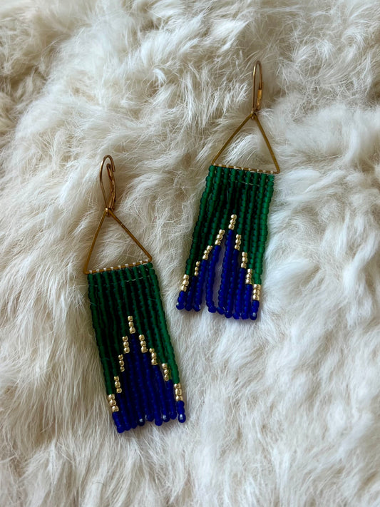 Midnight Pine Triangle Fringe